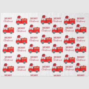 Christmas Red Fire Truck   Tissue Paper