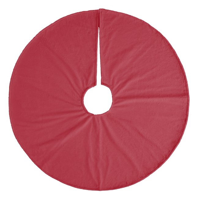 Christmas Red Fleece Tree Skirt (Front)