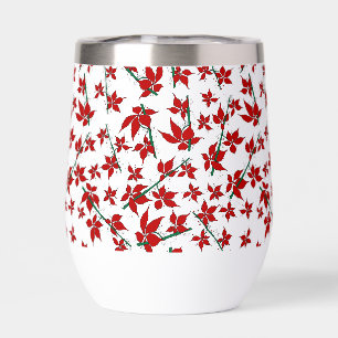 Christmas red floral botanical