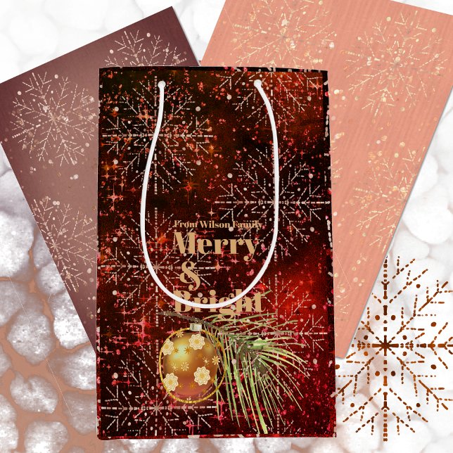 Christmas Red Gift Bag with Snowflakes (Creator Uploaded)