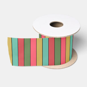 Christmas Red Gold Green Colour On Watercolor Pape Satin Ribbon