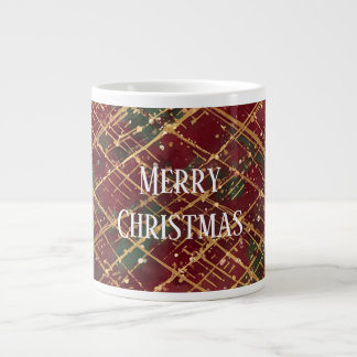 Christmas, Red Gold Green ,White Merry Christmas G Large Coffee Mug