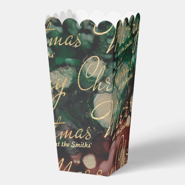 Christmas Red Green Golds Favour Boxes (Front)