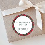 Christmas Red Green Plaid Stewart Tartan Classic Round Sticker<br><div class="desc">Introducing our exquisite Christmas Tartan Red and Green Plaid Sticker! Add a touch of timeless elegance and festive spirit to your gifts with this beautifully designed Sticker. This Classic Round Sticker features a classic red and green plaid tartan pattern. The traditional colours evoke the warmth and joy of the holiday...</div>