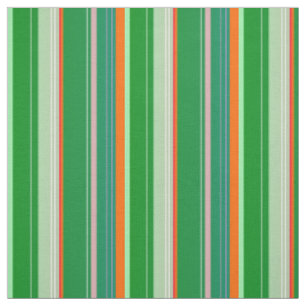 Christmas red green striped lines pattern fabric