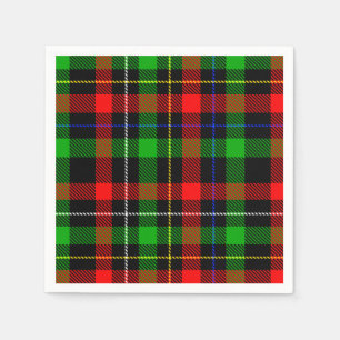 Christmas Red Green White Flannel Plaid Design  Napkin