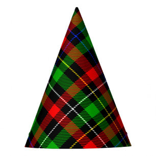 Christmas Red Green White Flannel Plaid Design Party Hat
