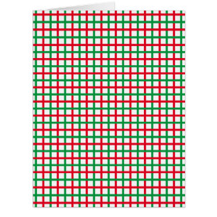 Christmas Red green white Holiday card