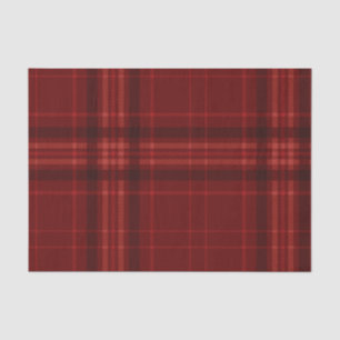 Christmas Red Maroon Plaid Pattern Tissue Paper