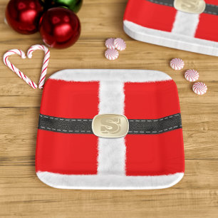Christmas Red North Pole Breakfast Paper Plate