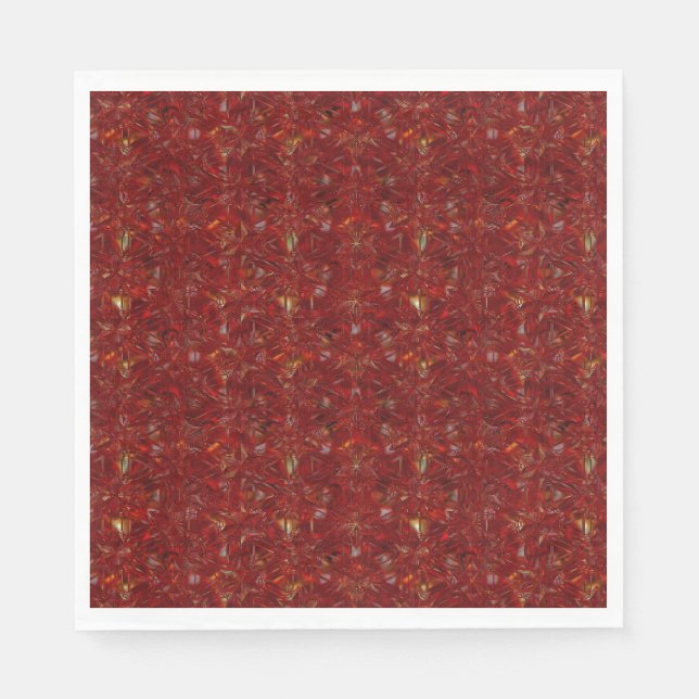 Christmas Red Pattern Luxury Holidays Napkin (Front)