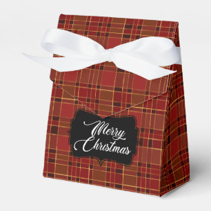 Christmas Red Plaid Favour Box