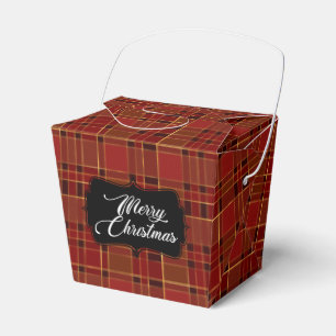 Christmas Red Plaid Favour Box