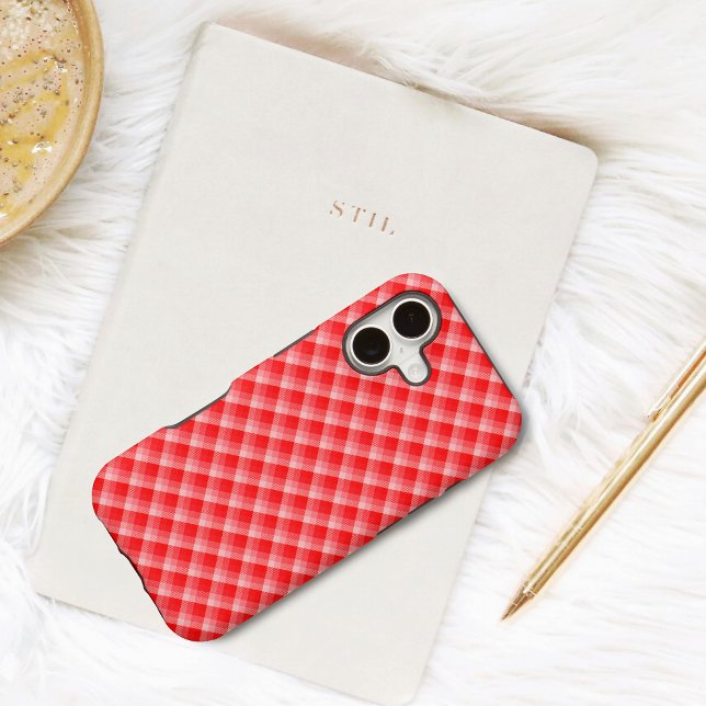 Christmas Red Plaid Holiday Diagonal Stripes (Creator Uploaded)