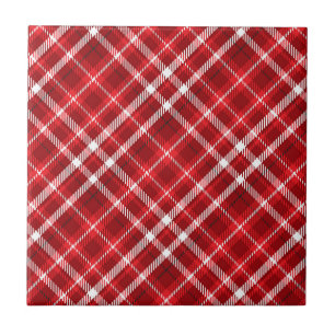 Christmas Red Plaid Pattern Design-62667 Tile