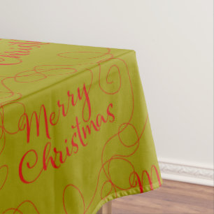 CHRISTMAS red seamless pattern with LINES Tablecloth