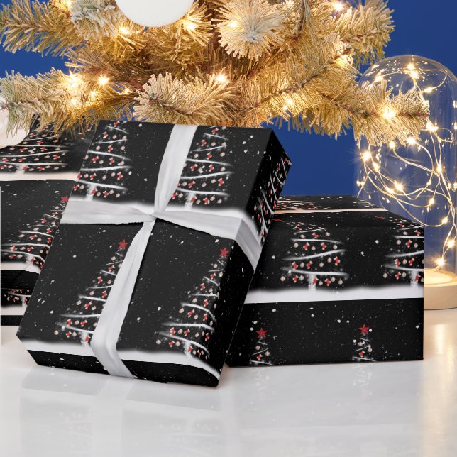 Christmas Red Socks and Baseball Ornaments  Wrapping Paper (Holidays)