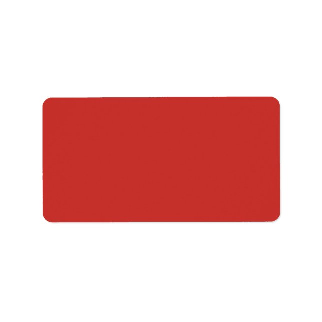 Christmas Red Solid Colour Label (Front)
