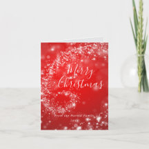 Christmas Red Sparkling Minimalist Stylish Script