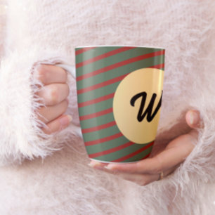 Christmas red stripes green matching family Costum Coffee Mug
