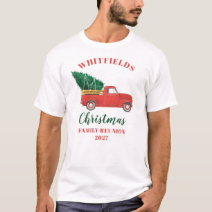 Christmas Red Truck Family Reunion Custom Matching T-Shirt