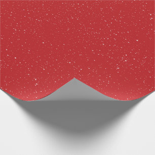 Christmas Red w/ White Snow Wrapping Paper