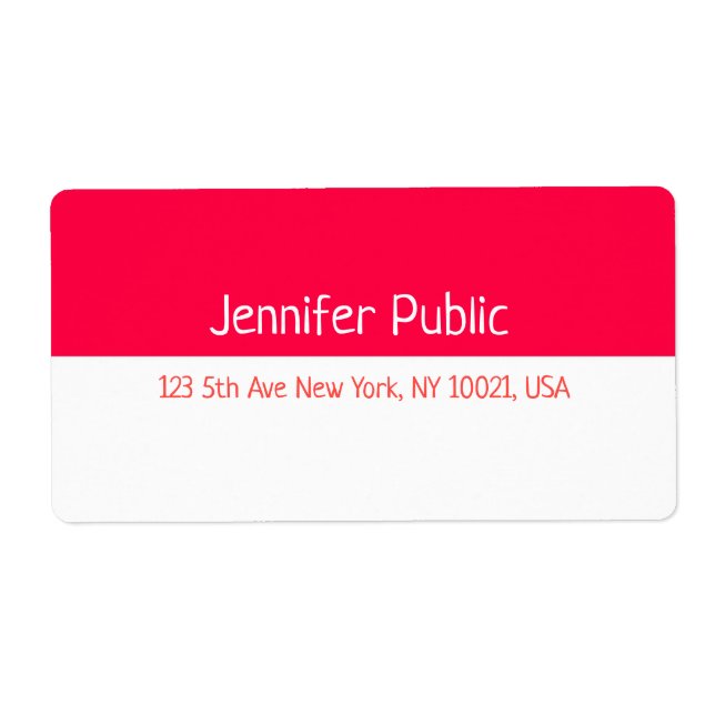 Christmas Red White Adresse d'expédition (Devant)