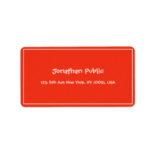 Christmas Red White Calligraphed Template Address Label