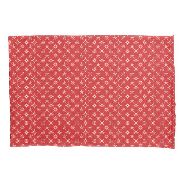 Christmas Red White Elegant Holidays Pillowcase (Front)