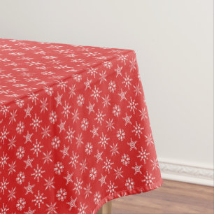 Christmas Red White Elegant Holidays Tablecloth