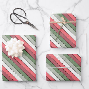 Christmas Red White Green Colour On Textured Paper