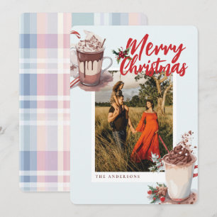 Christmas Red Winter Hot Cocoa Coffee Holiday Card