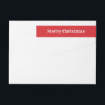 Christmas Red Wraparound Return Address Label<br><div class="desc">This festive red wraparound return address label is easy to personalize,  using the Zazzle online personalization template before ordering.</div>