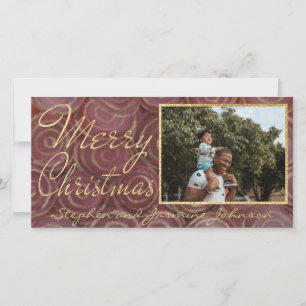 Christmas Reds and Golds Holiday Card