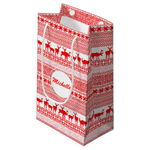 CHRISTMAS REIN DEER LAPLAND PATTERN S Gift Bag