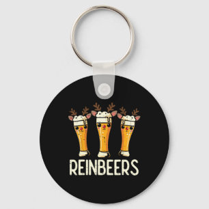 Christmas Reinbeers Reindeer Funny Xmas Pun Dad Me Keychain