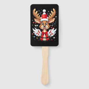 christmas Reindeer (3) Hand Fan