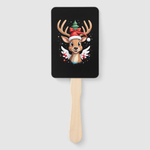 christmas Reindeer (4) Hand Fan