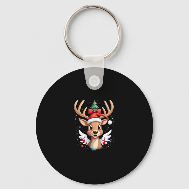 christmas Reindeer (4) Keychain (Front)
