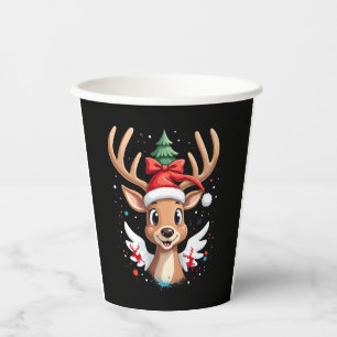 christmas Reindeer (4) Paper Cups