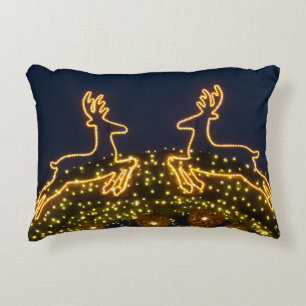 Christmas reindeer accent pillow