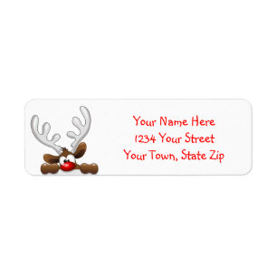 Christmas Reindeer Address Labels