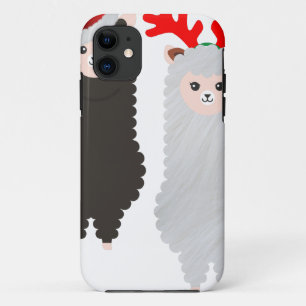 christmas reindeer alpacas iPhone 11 case