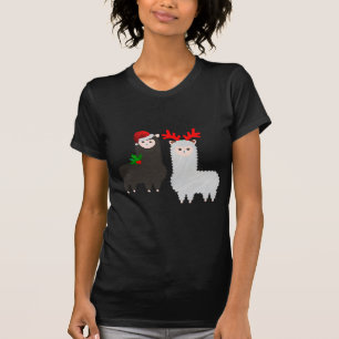 christmas reindeer alpacas T-Shirt