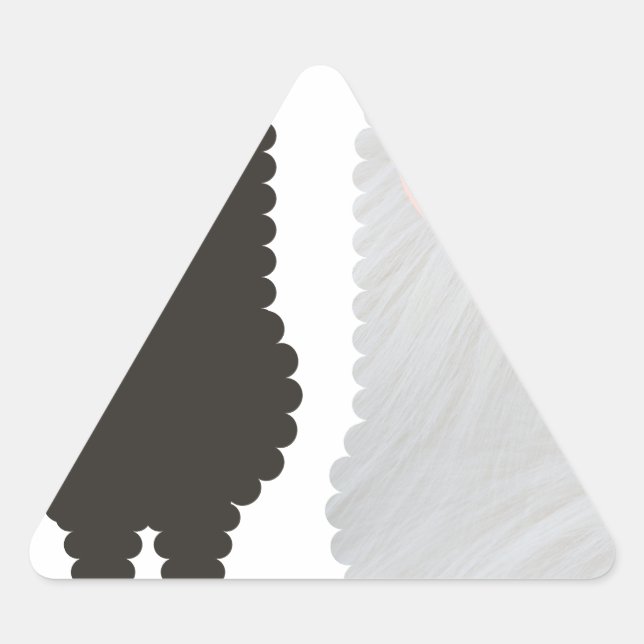 christmas reindeer alpacas triangle sticker (Front)