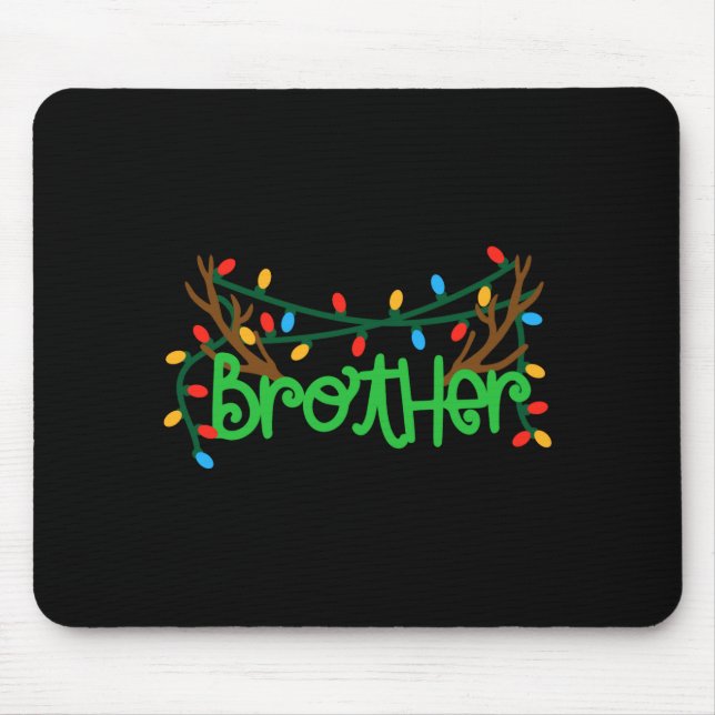Christmas Reindeer Antlers Brother T Shirt  Mouse Pad (Front)