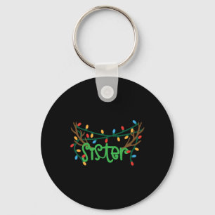 Christmas Reindeer Antlers Sister T Shirt  Keychain
