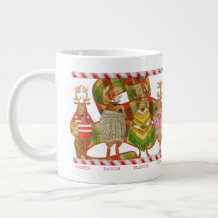 CHRISTMAS REINDEER Big White Mug