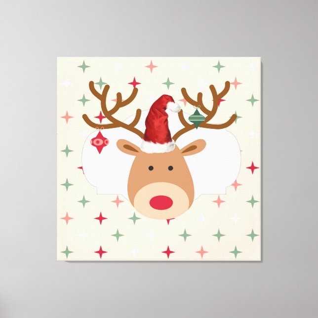 Christmas Reindeer Canvas Print (Front)