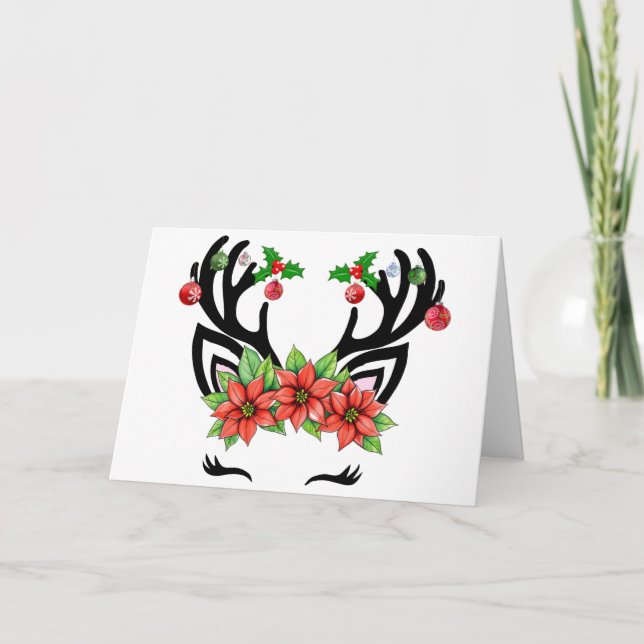 Christmas Reindeer Card (Front)
